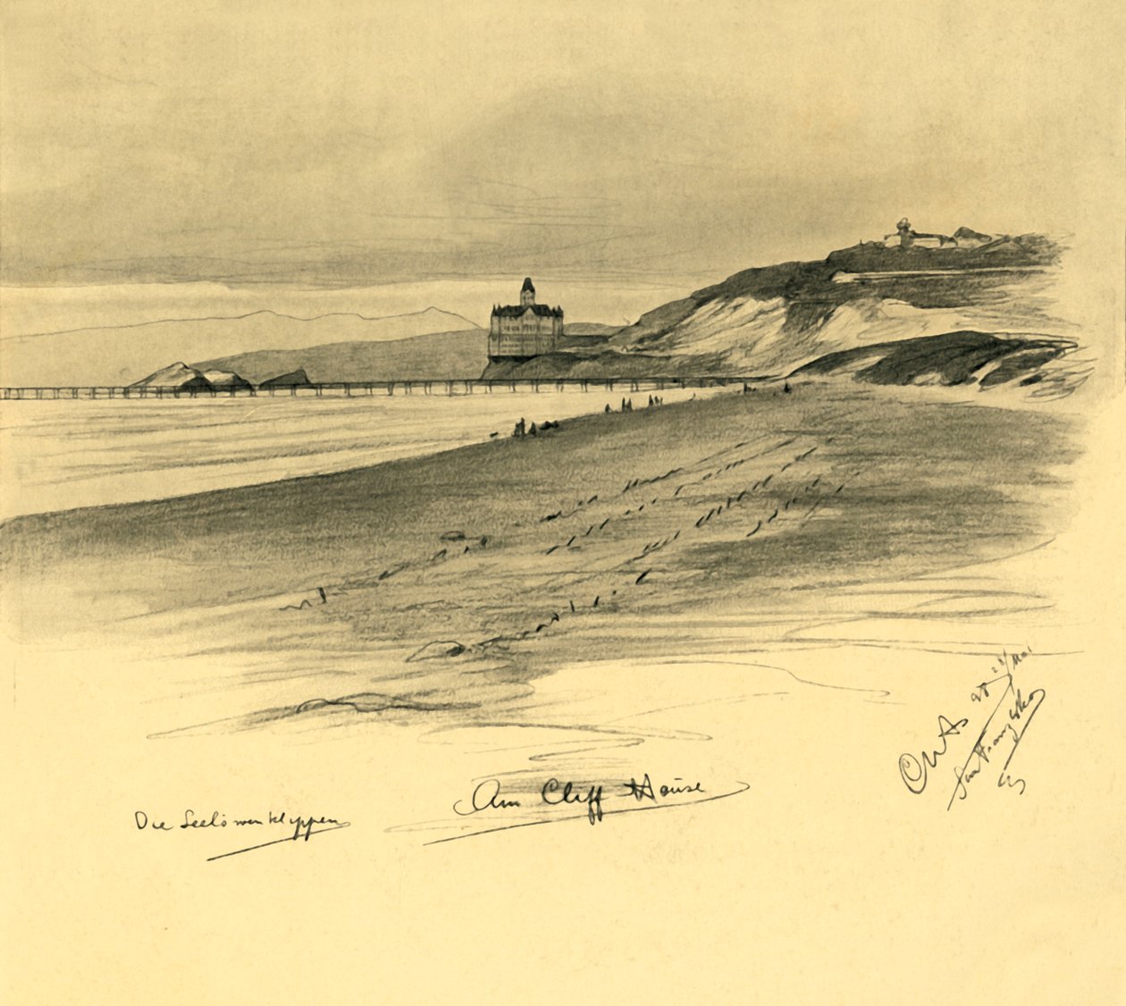 Am Cliff House, 1898 door Christian Wilhelm Allers