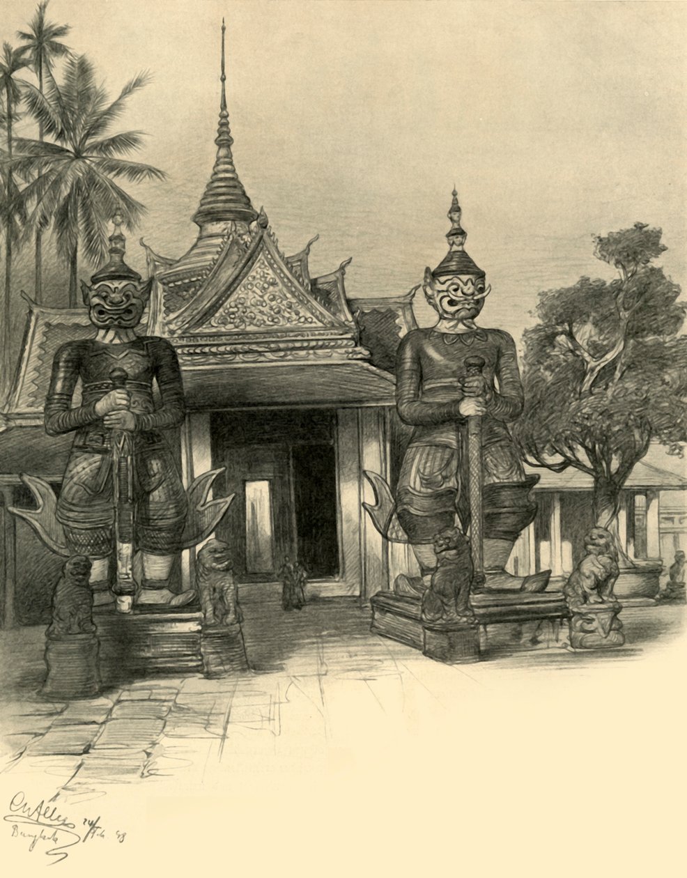 Bangkok, Siam, 1898 door Christian Wilhelm Allers