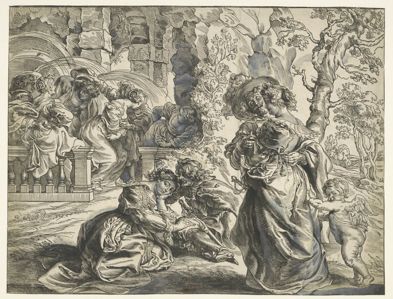 Liefdestuin (rechter blad) door Christoffel Jegher