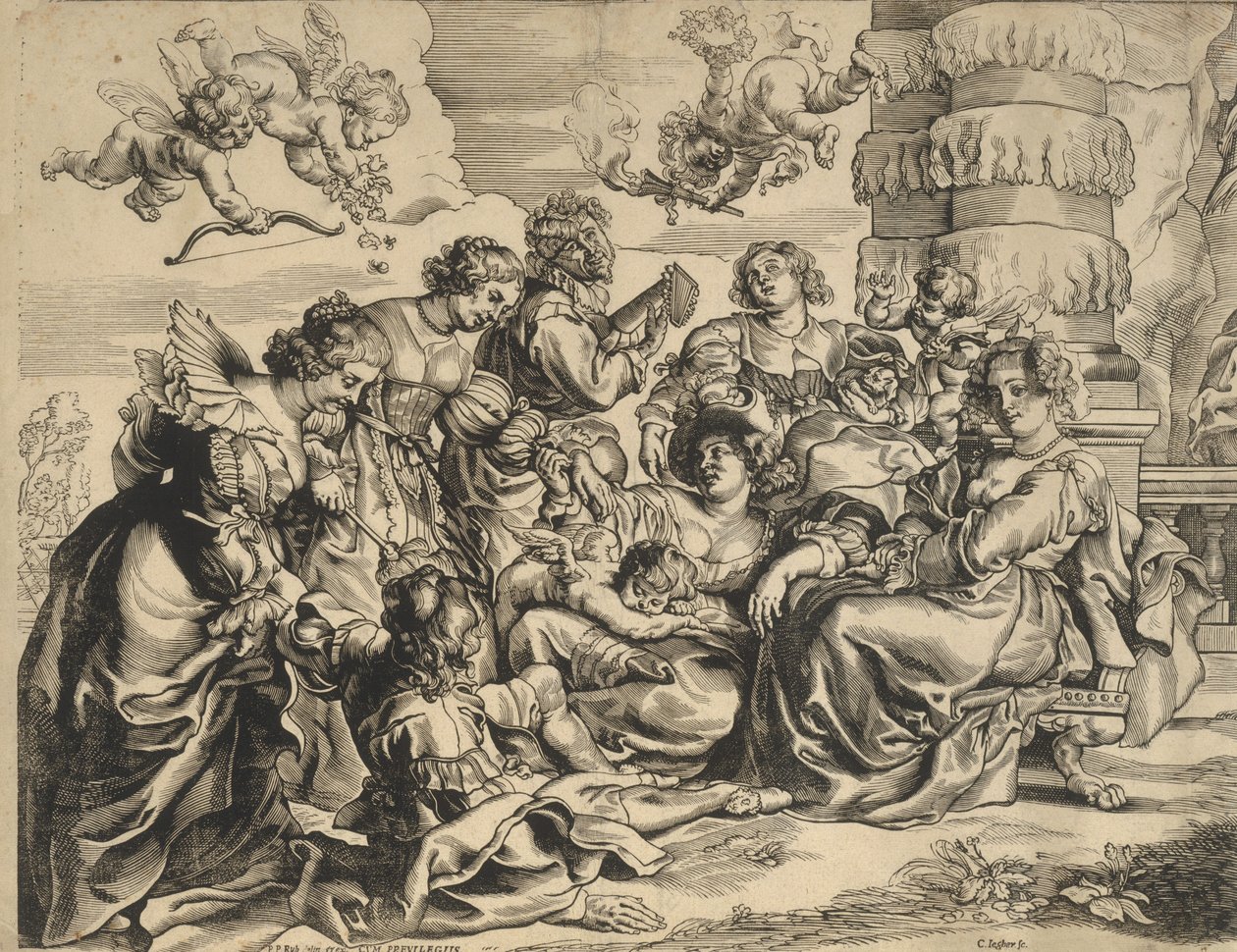 De Tuin van de Liefde linkerblok door Christoffel Jegher