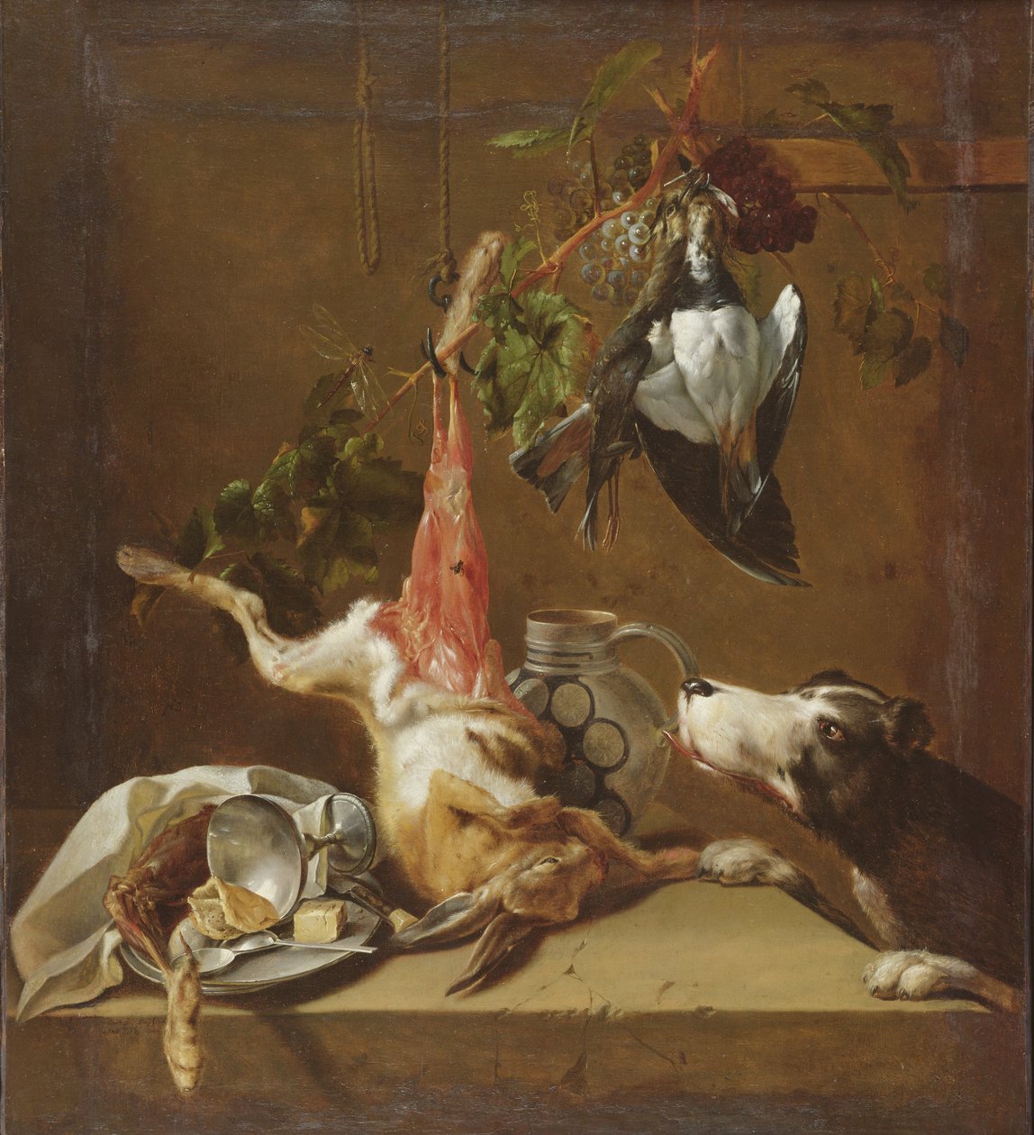 Jachthond en wild door Christoffel Puytlinck