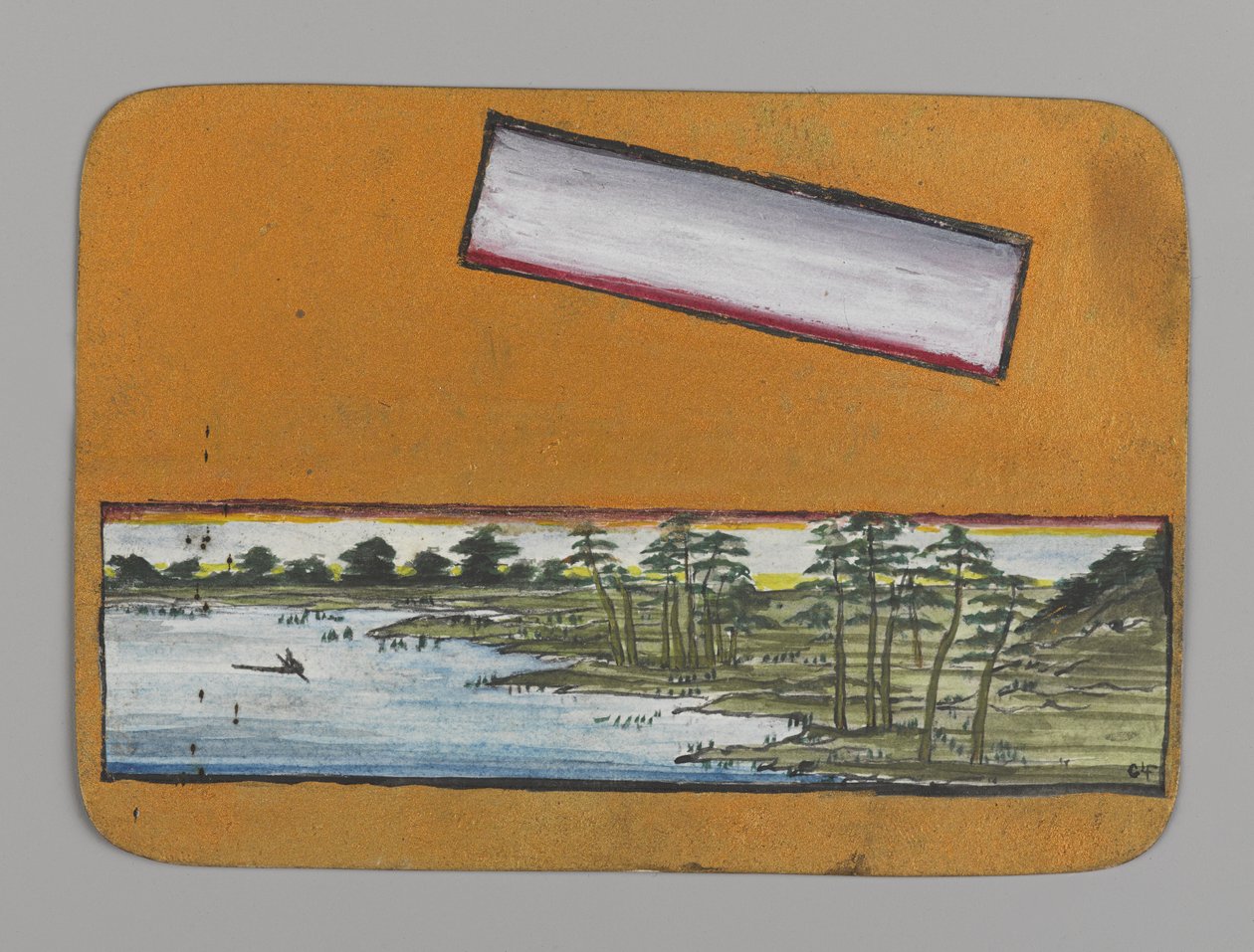 Landschap (recto) door Christopher Grant La Farge