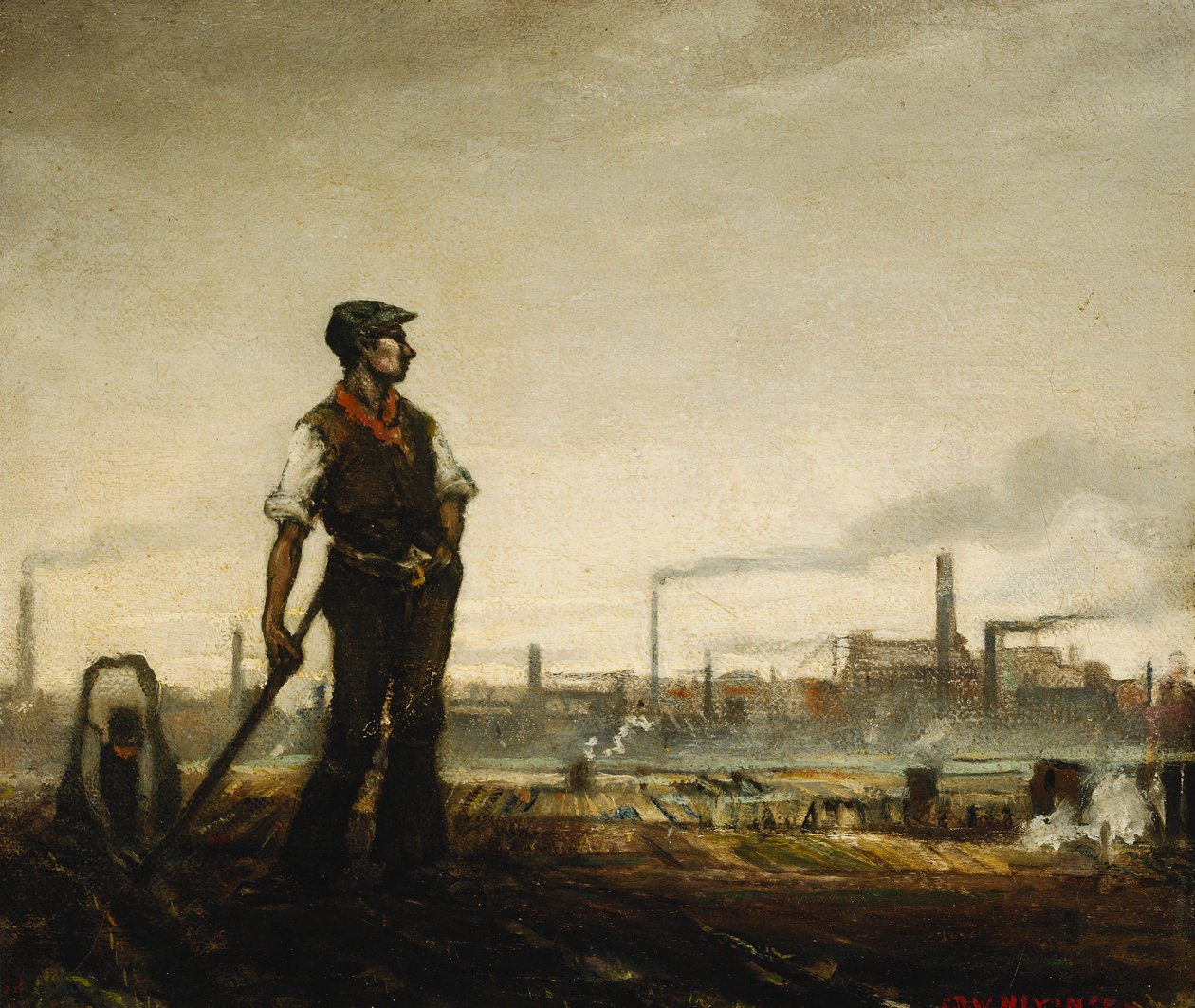 Volkstuinen, East Ham door Christopher Richard Wynne Nevinson