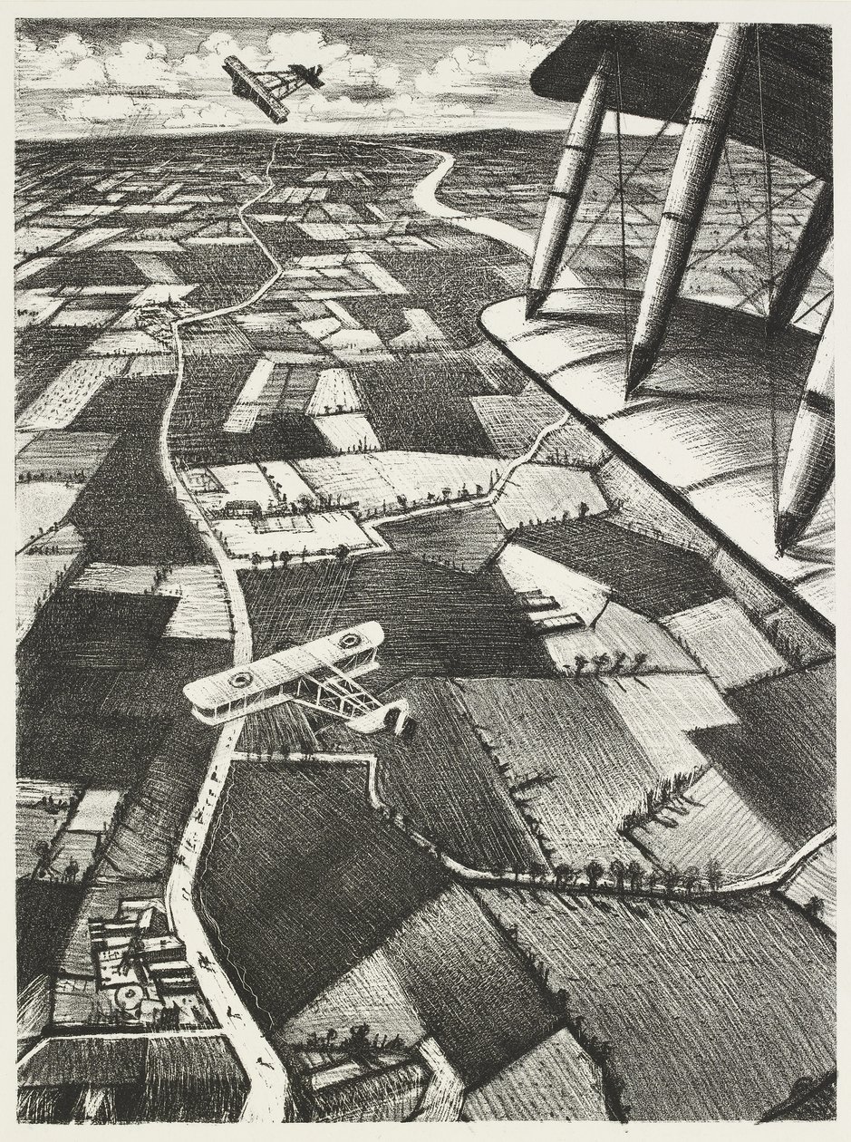 In de Lucht door Christopher Richard Wynne Nevinson