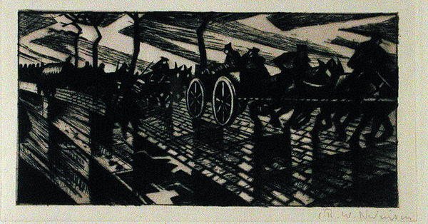 Op de Weg naar Ieper door Christopher Richard Wynne Nevinson