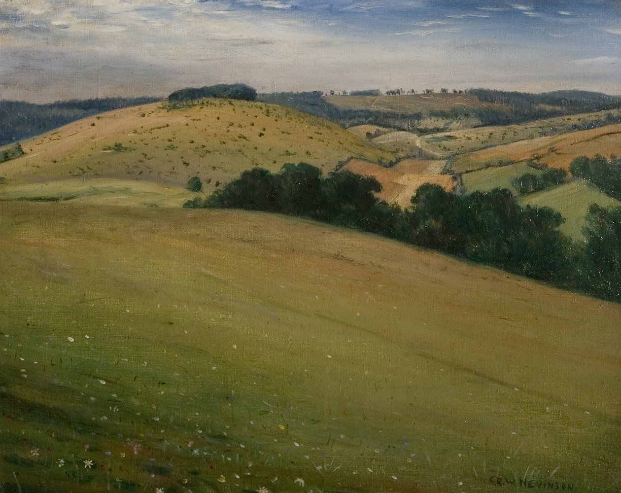 Zomer in de Downs, 1946 door Christopher Richard Wynne Nevinson