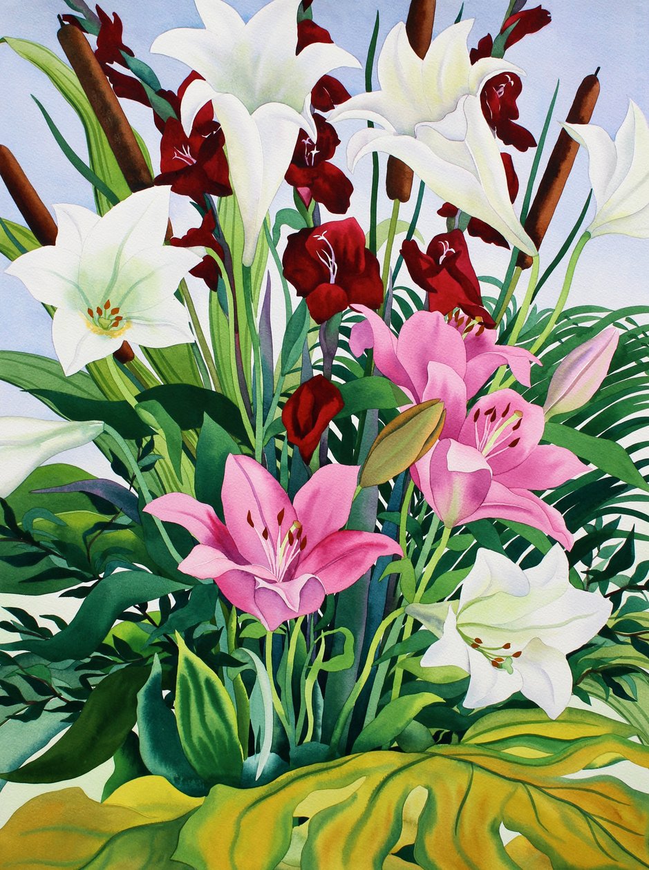 Lelies en lisdodden door Christopher Ryland