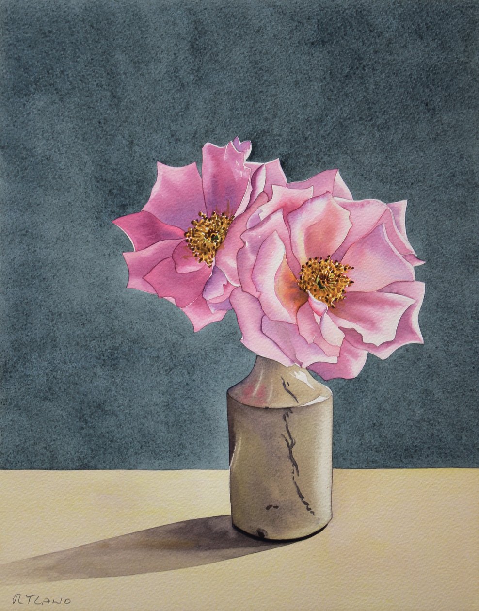 Twee Late Rozen door Christopher Ryland