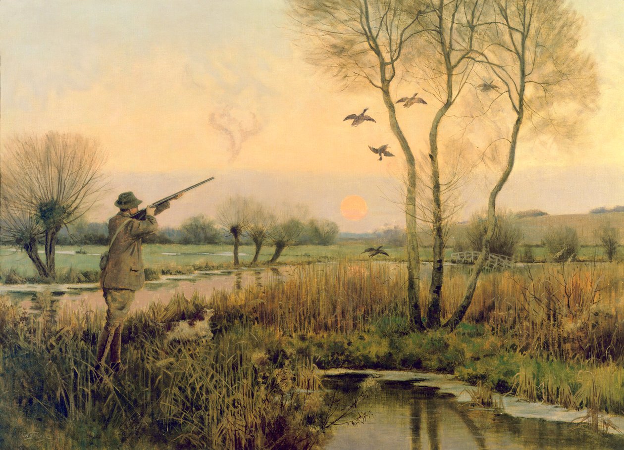 Eendenjacht door Christopher William Strange