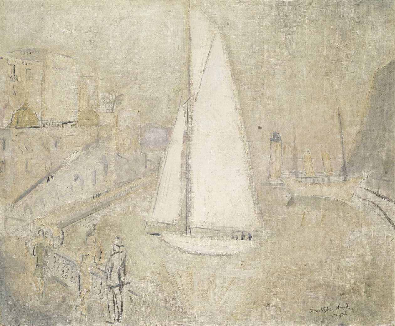 Het witte jacht in Monte Carlo door Christopher Wood