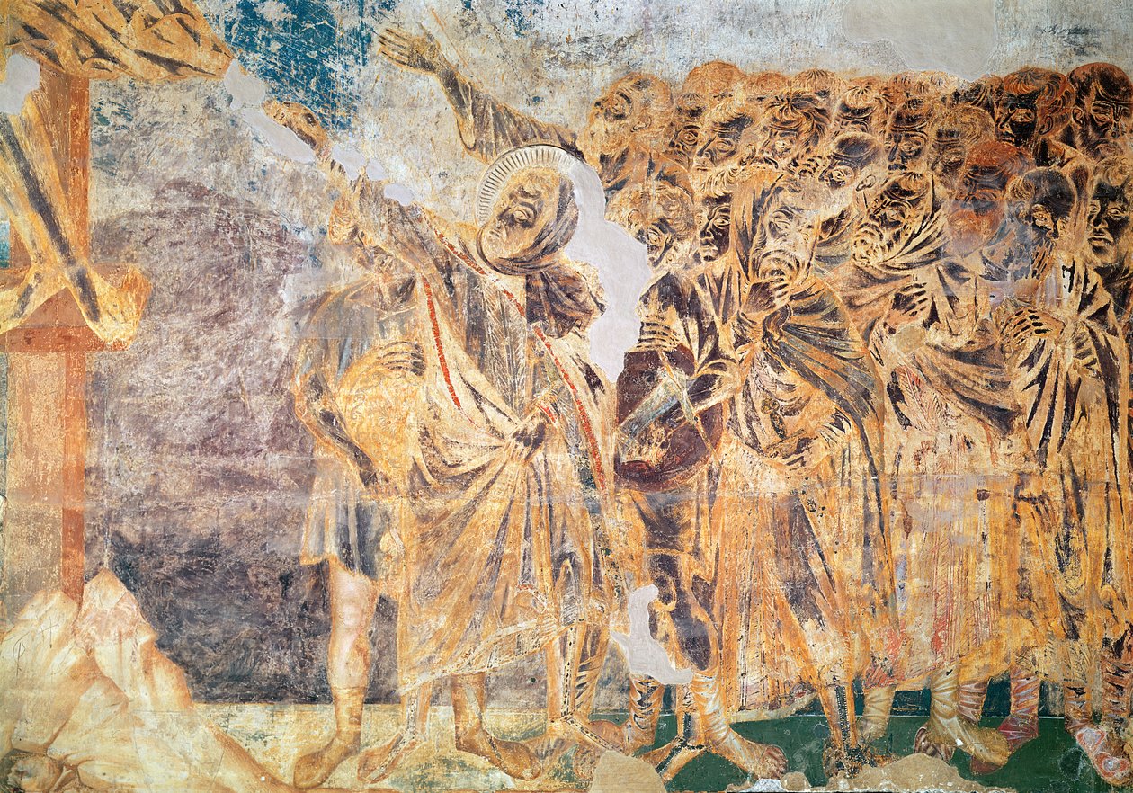 Kruisiging, detail van de rechterkant, c.1270 (detail) door Giovanni Cimabue
