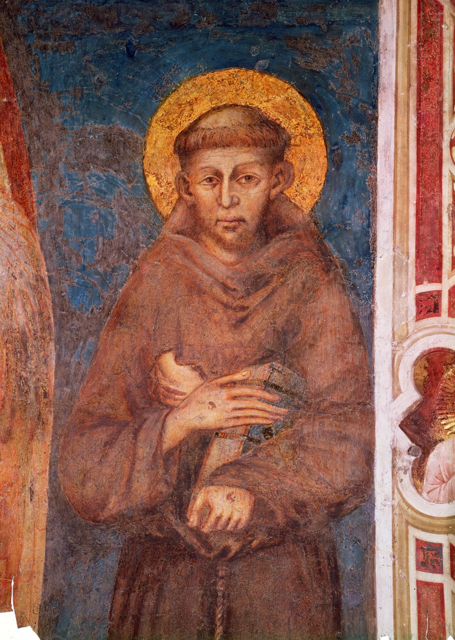 St. Franciscus (detail) door Giovanni Cimabue