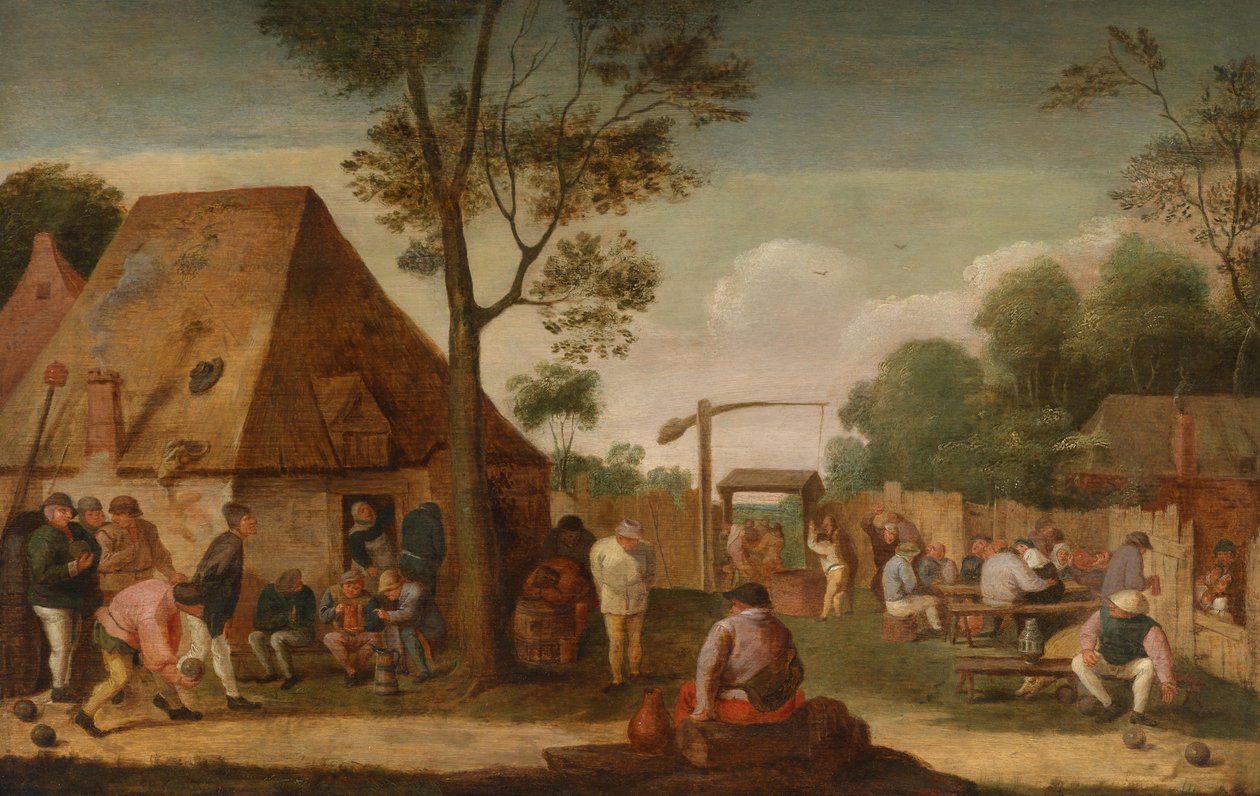 Landelijke genoegens in de open lucht door Circle of Adriaen Brouwer