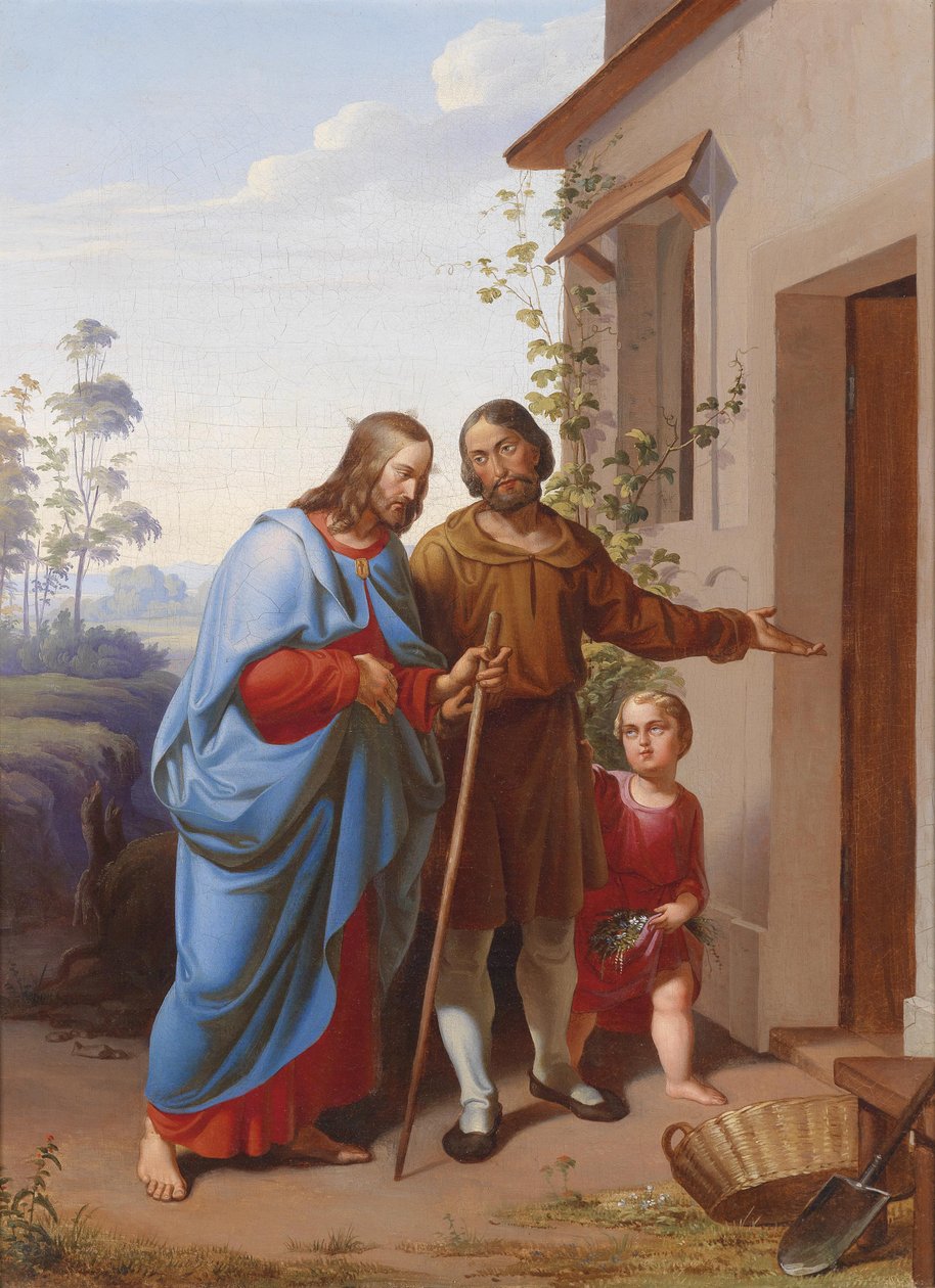 Christus is welkom door Circle of Eduard von Engerth
