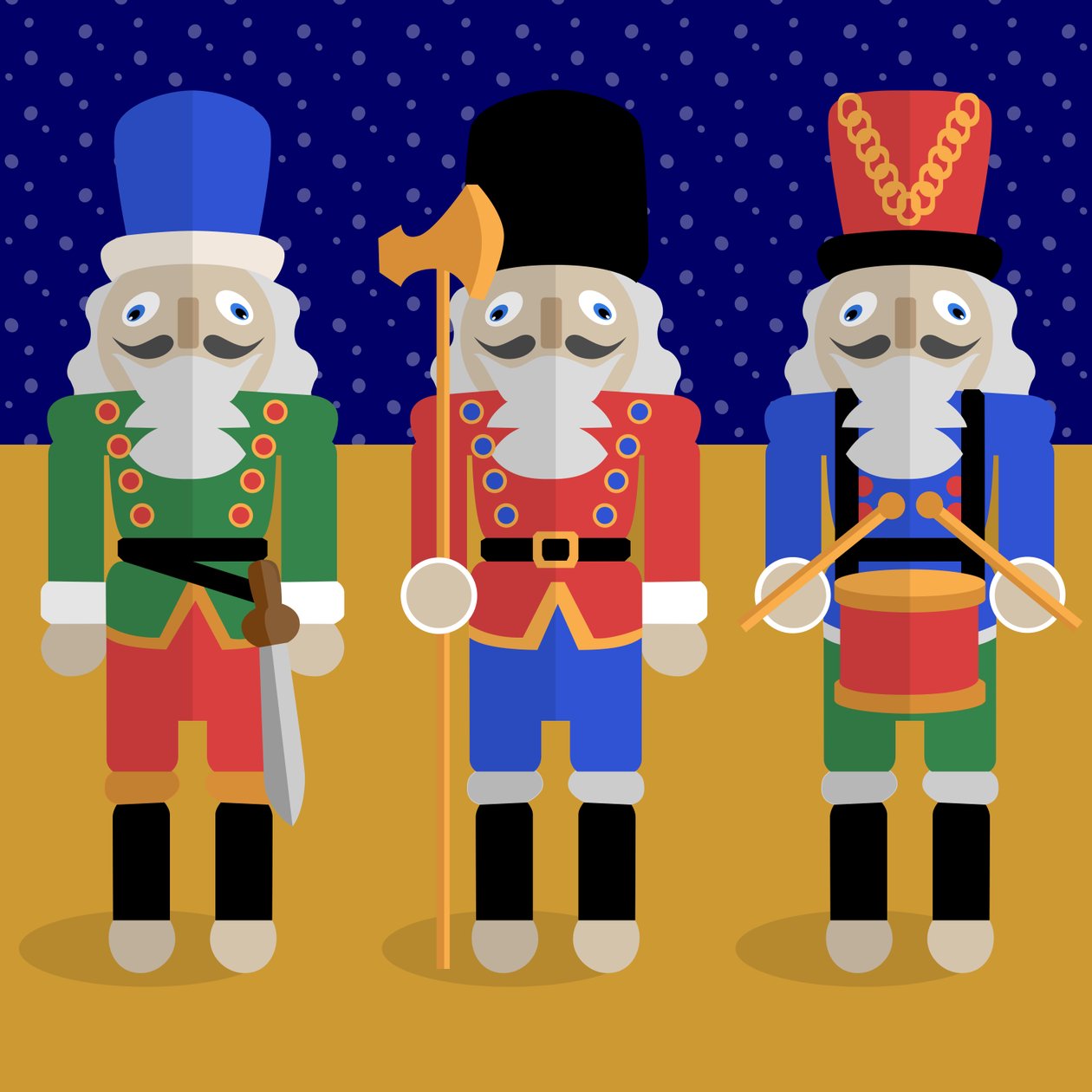 Kerst Notenkrakers - Gelukssymbolen door Claire Huntley