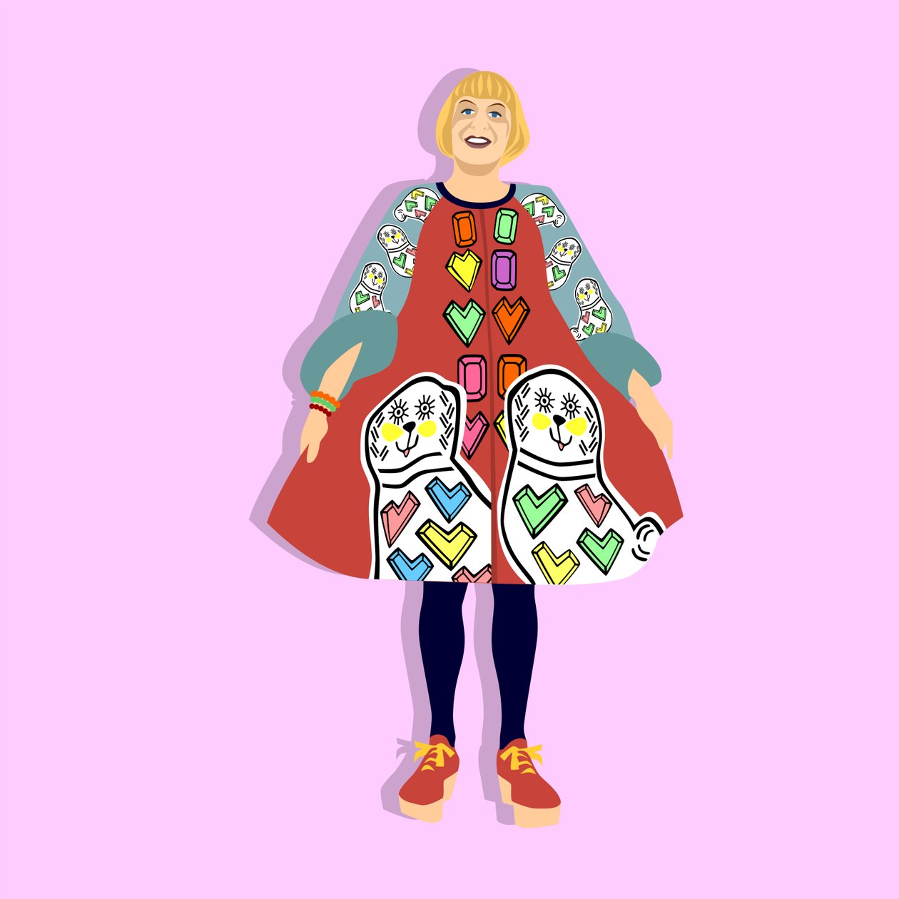 Portret van Grayson Perry door Claire Huntley