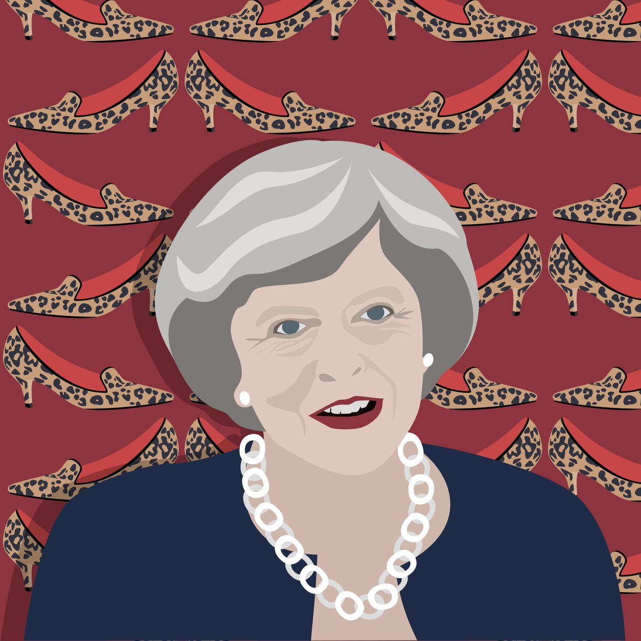 Theresa May en de kittenhak door Claire Huntley