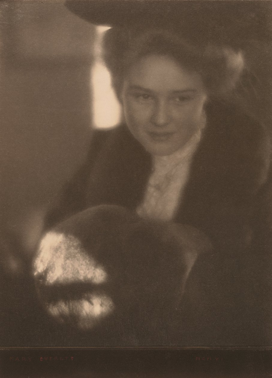 Meisje met Muff door Clarence H. White