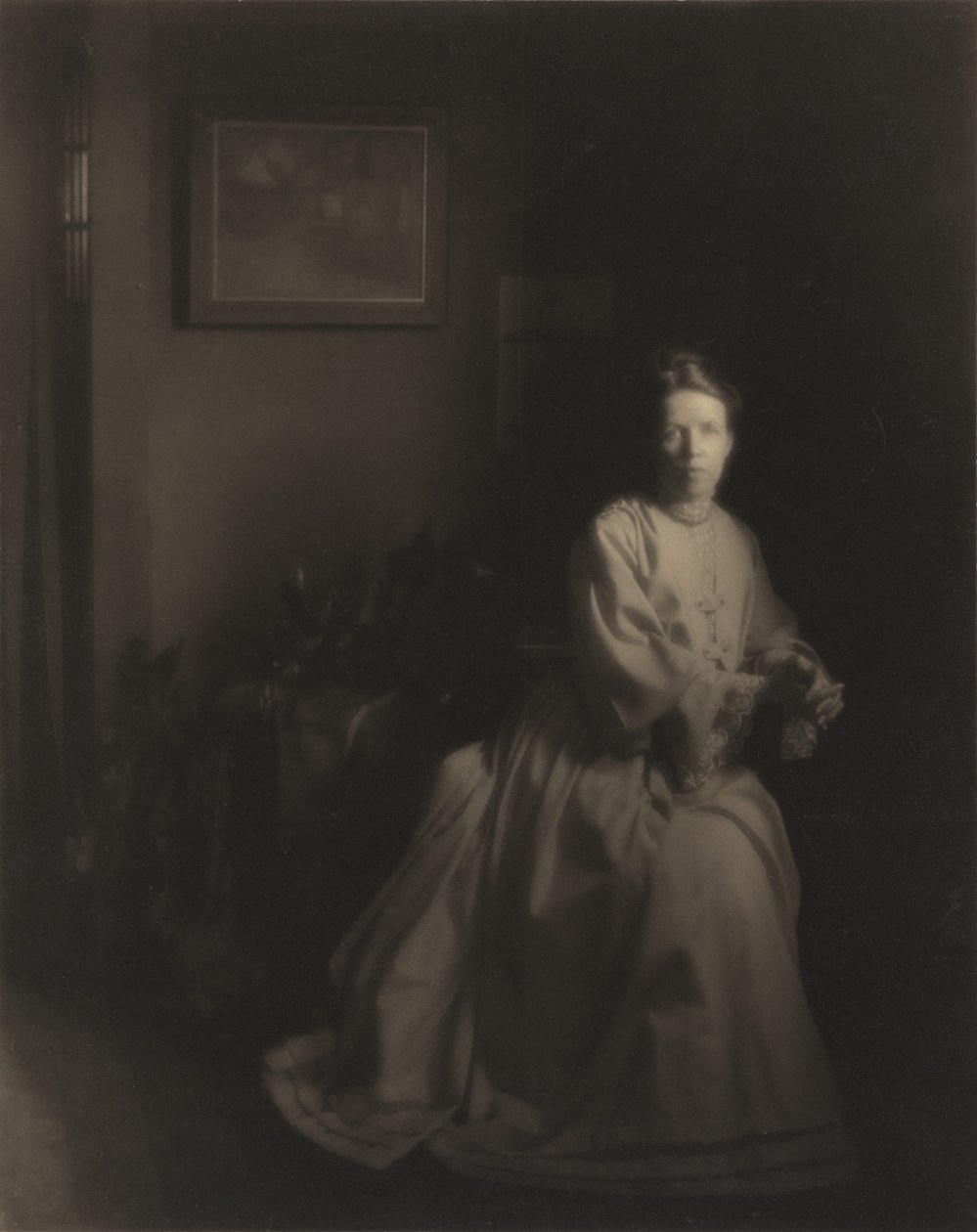 Mevrouw White - In het Atelier door Clarence H. White