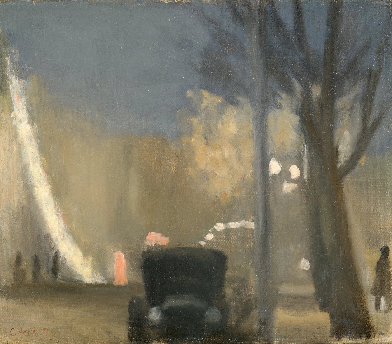 Collins Street, avond door Clarice Beckett