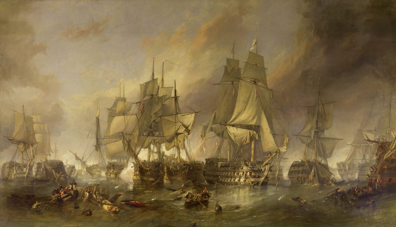 De Slag bij Trafalgar door Clarkson Frederick Stanfield