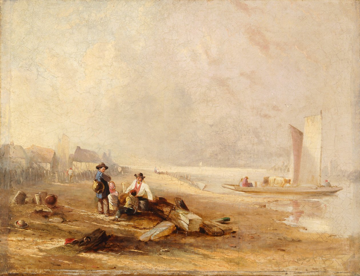 Een rivierkust, 1813-1867 door Clarkson Stanfield