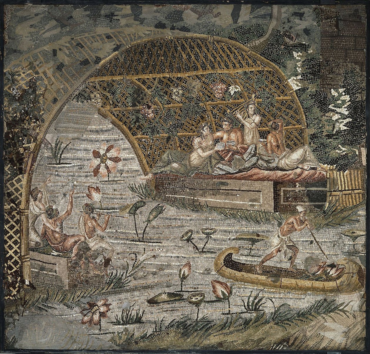 Nijlmozaïek van Palestrina, 3e eeuw v.Chr. door Classical Antiquities