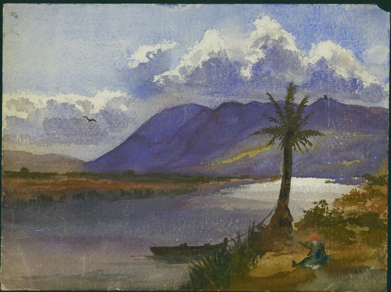Rivier Kishon en Carmel door Claude Conder