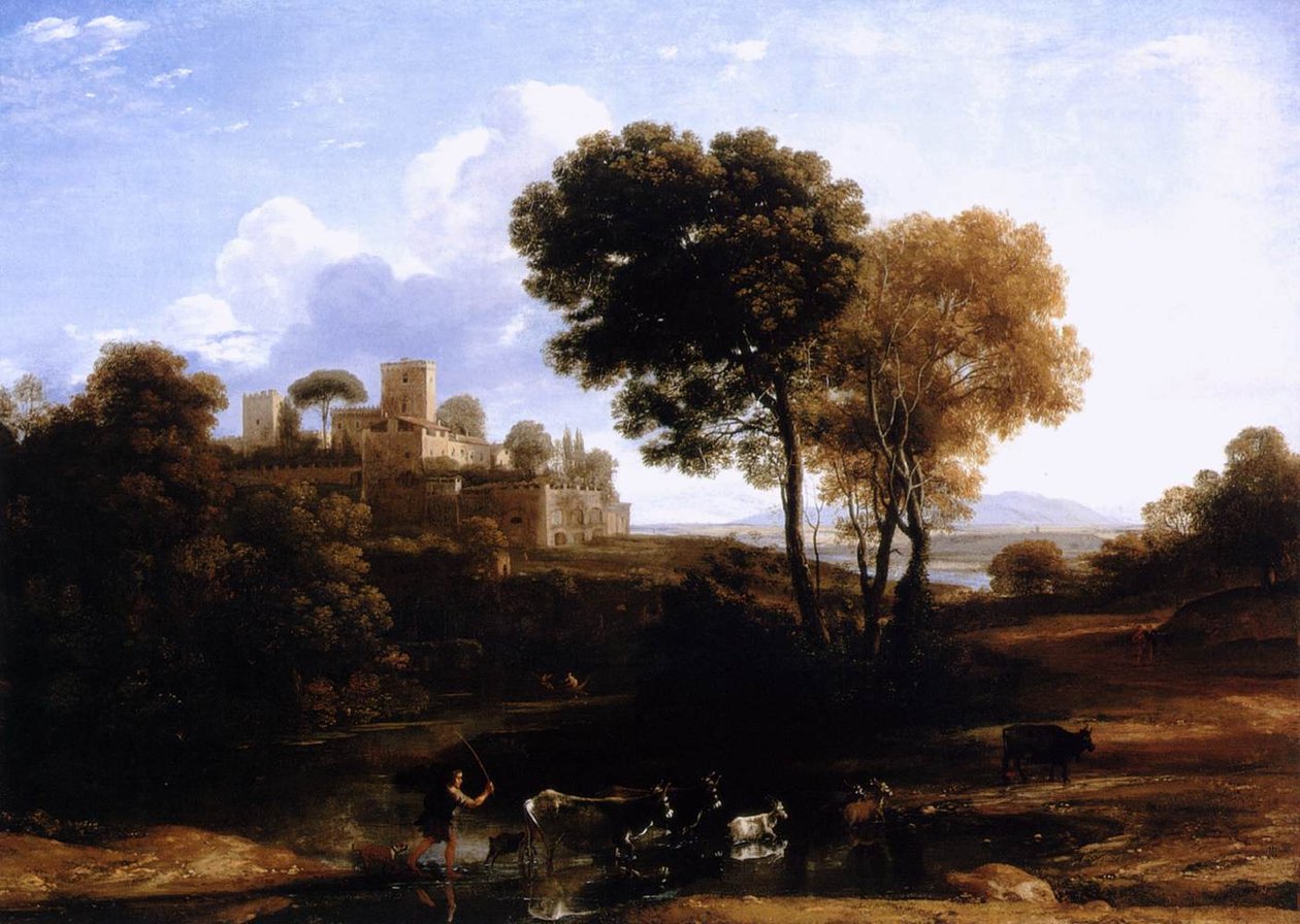 Landschap met herders door Claude Lorrain