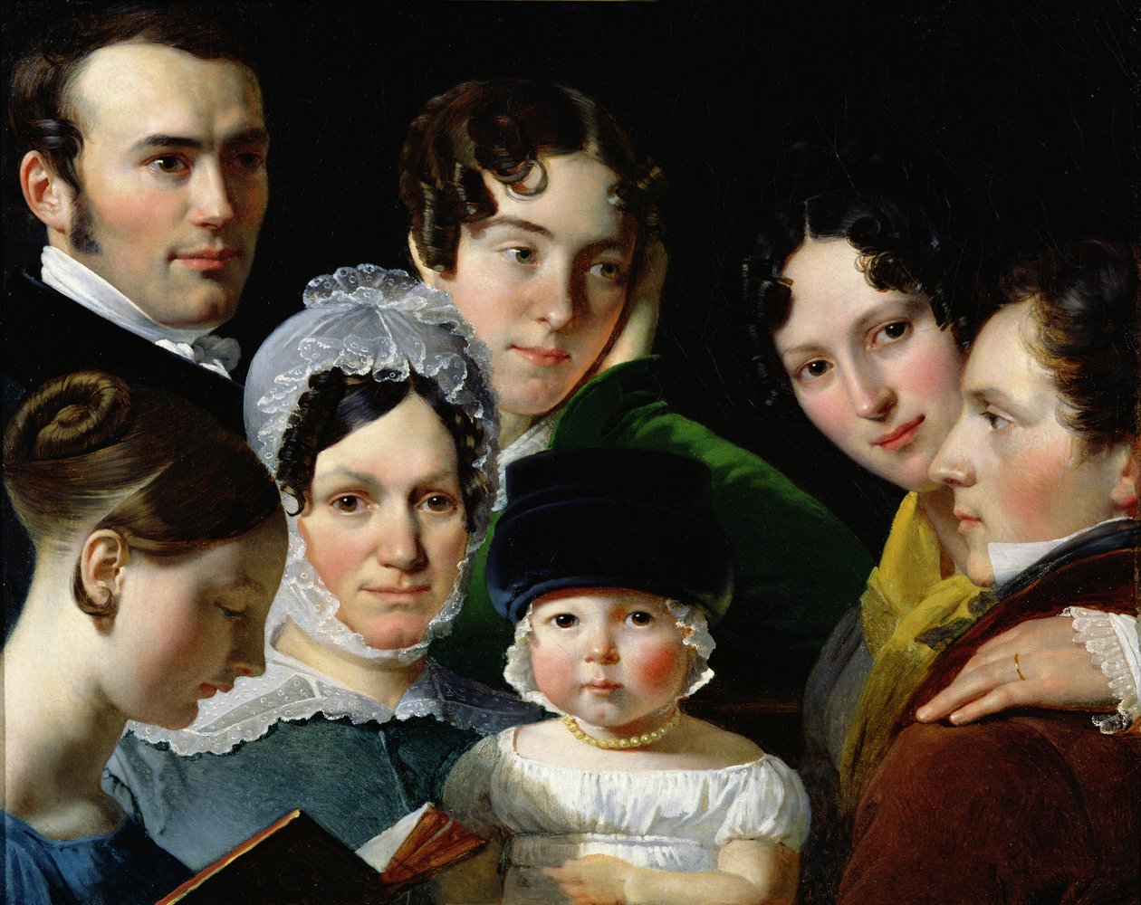 De familie Dubufe in 1820 door Claude Marie Dubufe