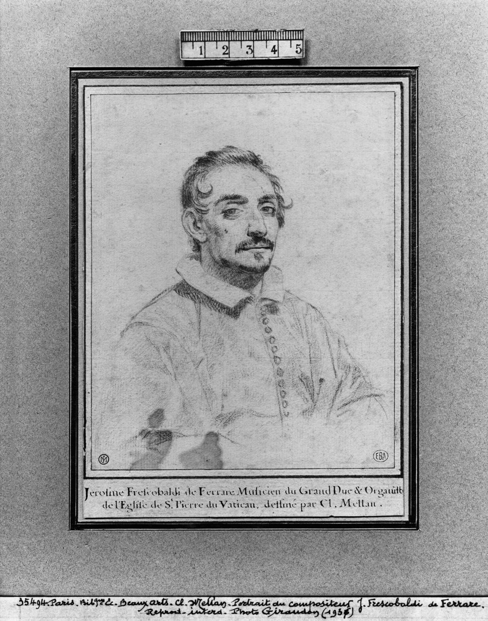 Girolamo Frescobaldi door Claude Mellan