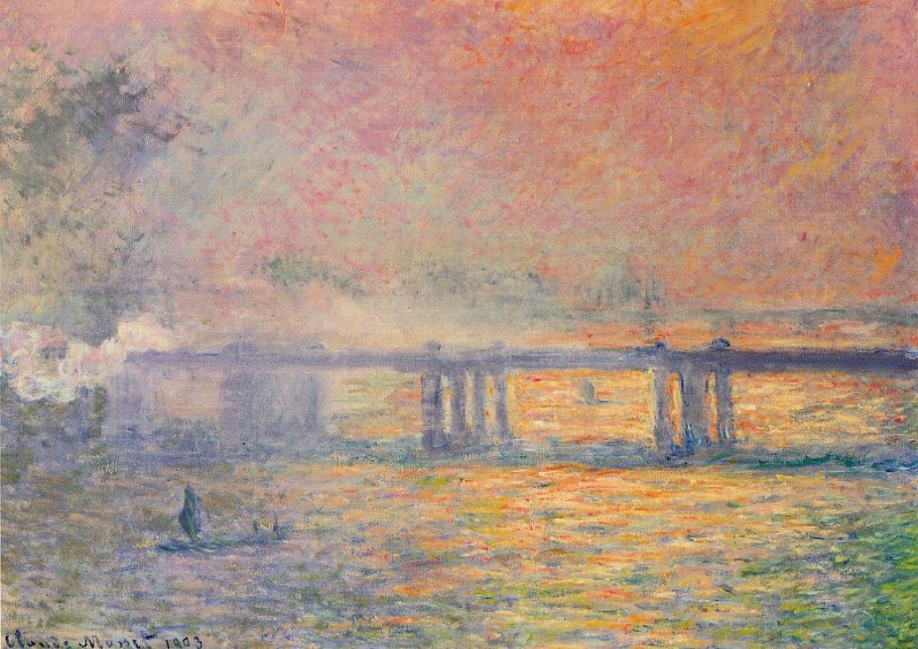 Charing Cross Brug door Claude Monet