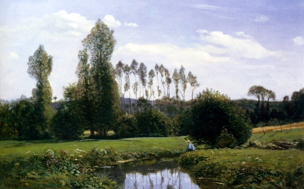 Gezicht op Rouelles door Claude Monet