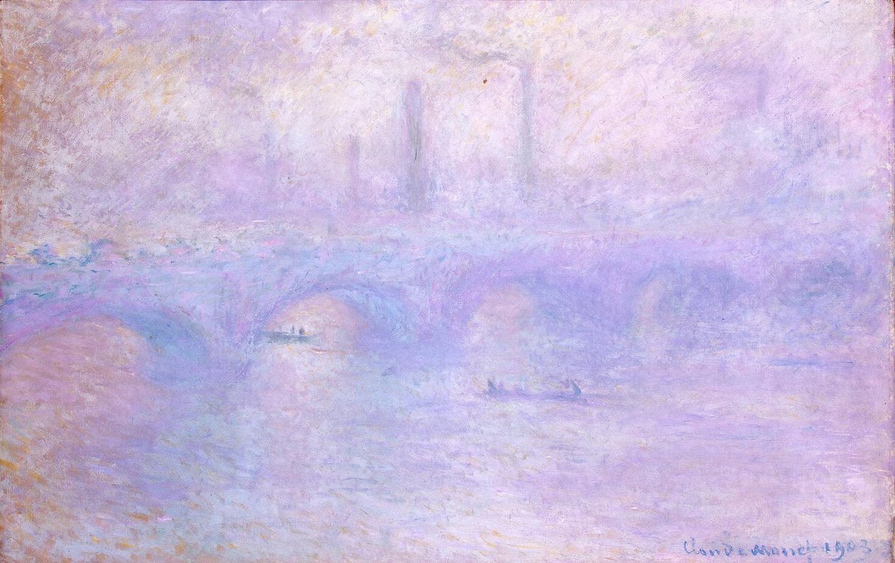 Waterloo Bridge. Effect van mist door Claude Monet