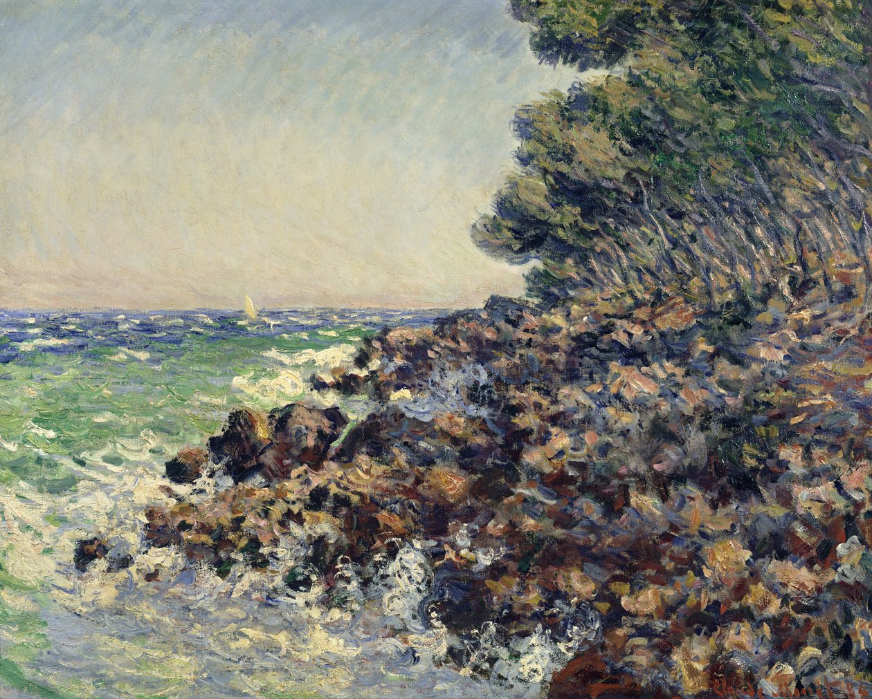 Cap Martin, 1884 door Claude Monet