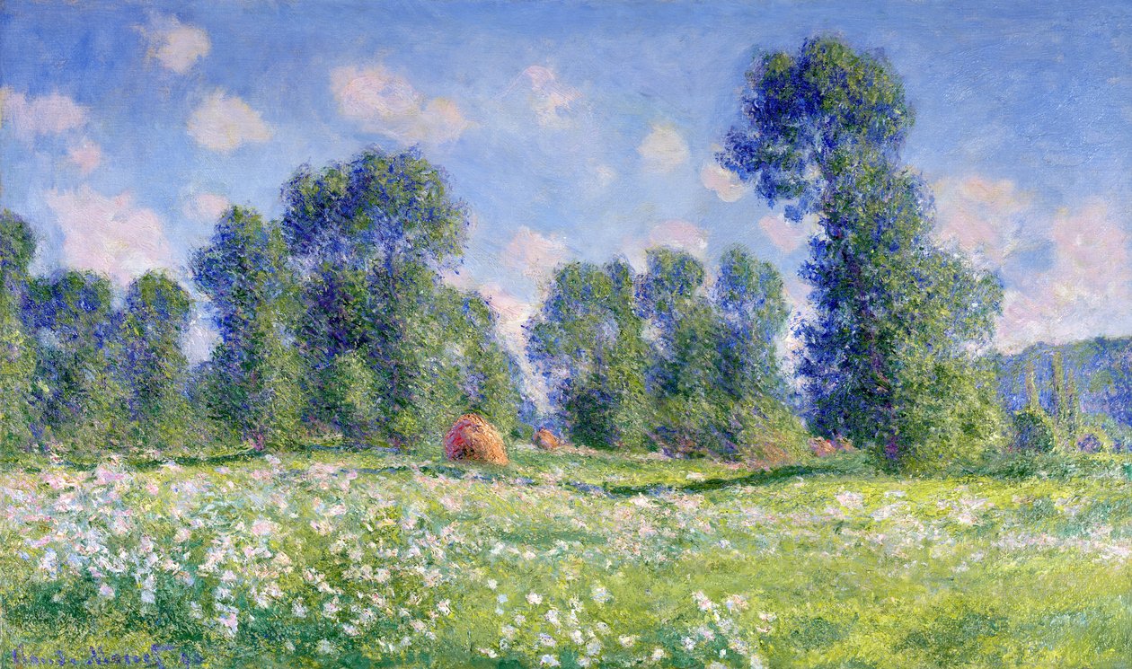 Effect van de lente, Giverny, 1890 door Claude Monet