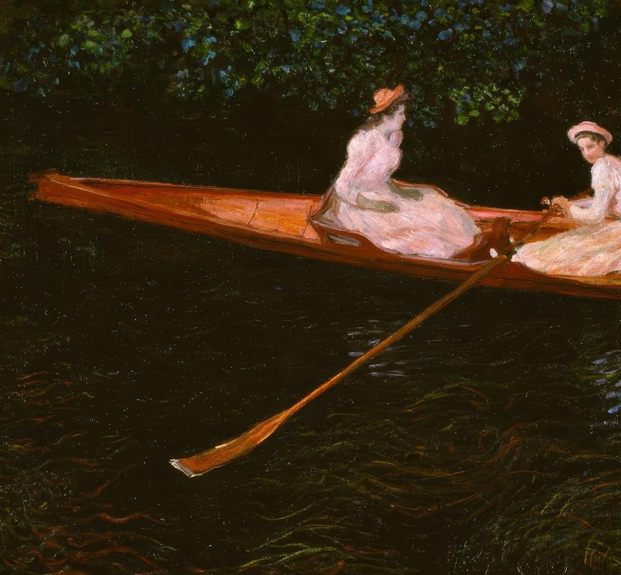 In een boot op de Epte (In een kano op de Epte) door Claude Monet