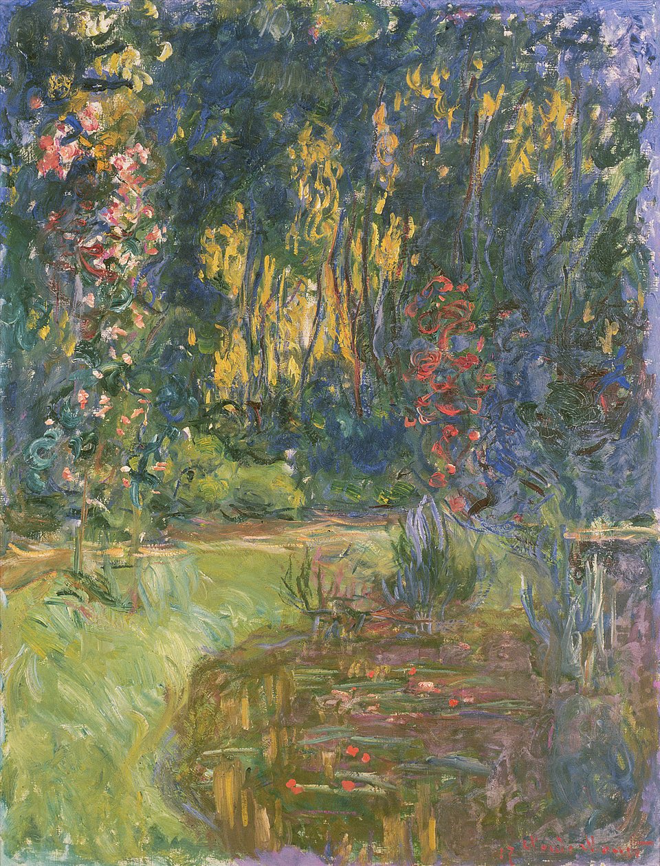 Tuin van Giverny, 1923 door Claude Monet