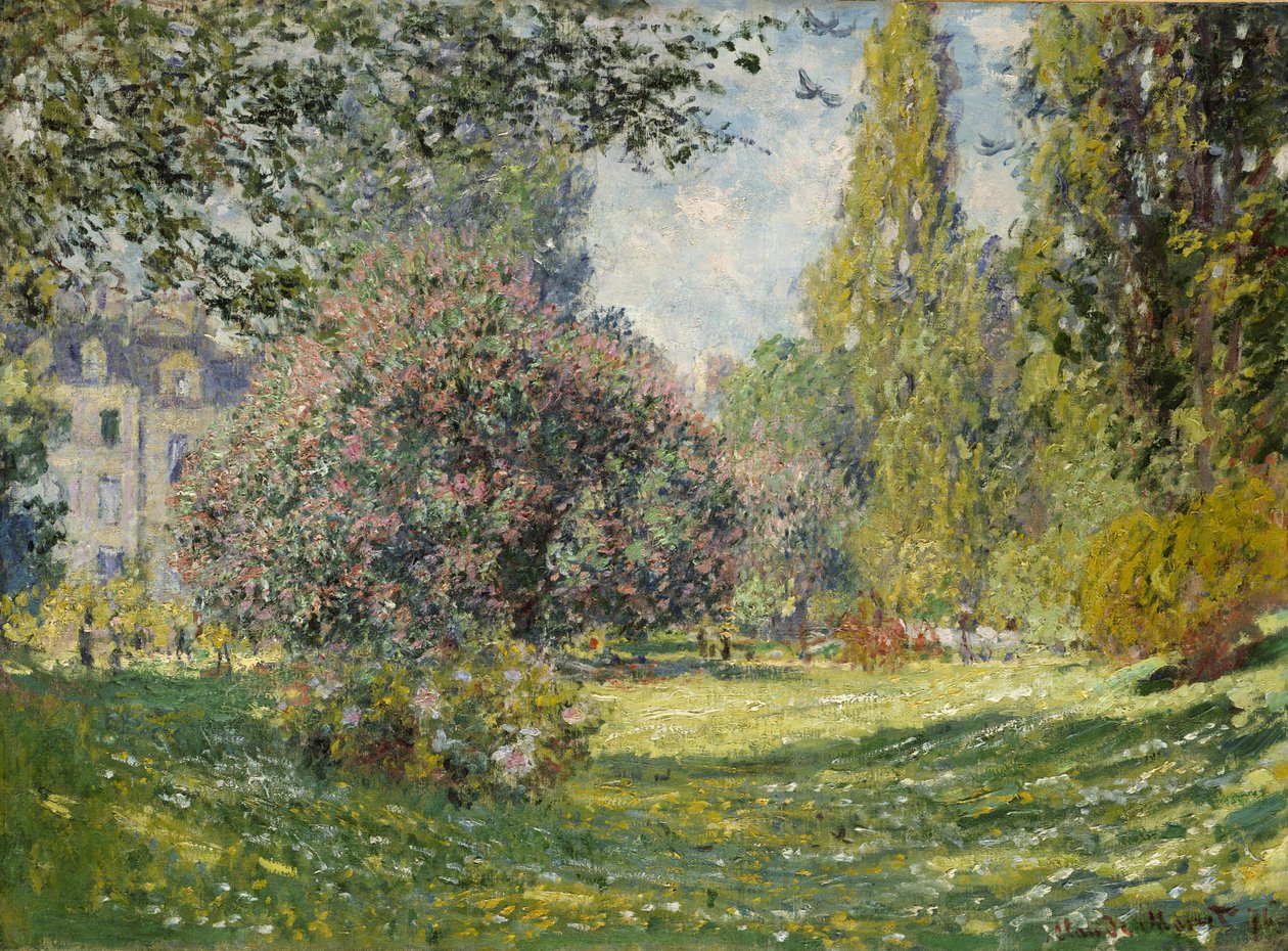 Landschap, Het Parc Monceau door Claude Monet