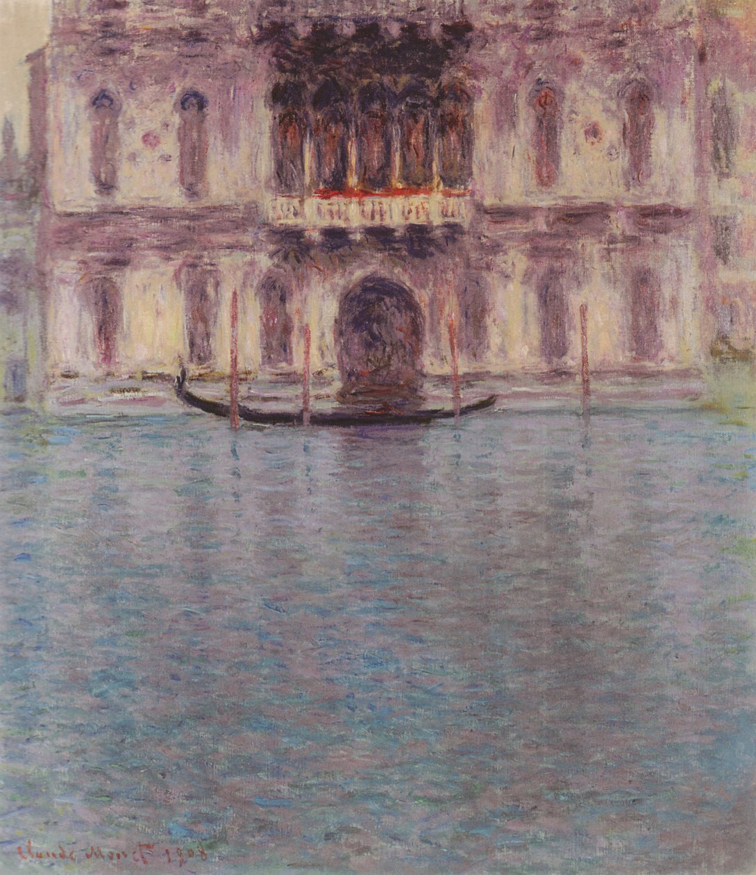Palazzo Contarini, Venetië door Claude Monet