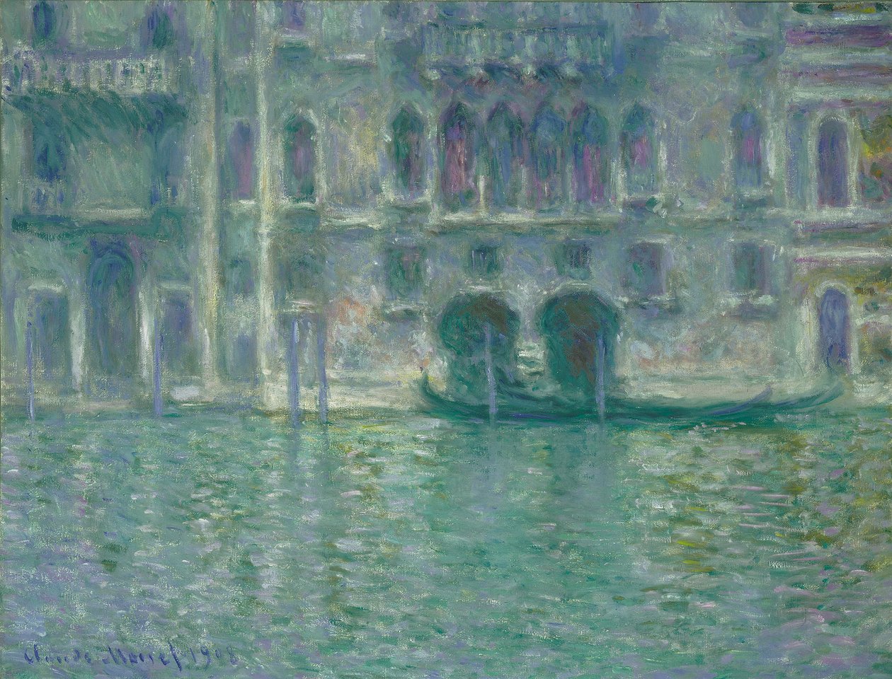 Palazzo da Mula, Venetië, 1908 door Claude Monet