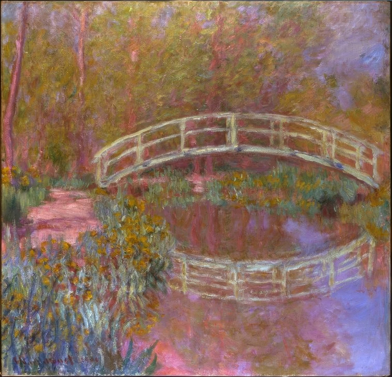 Brug in de tuin van Monet door Claude Monet