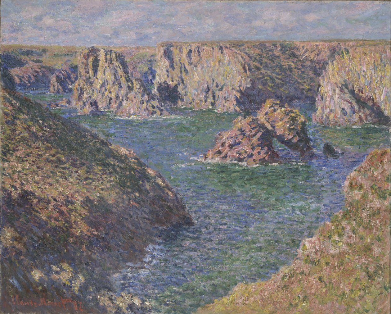 Port-Domois, Belle-Isle, 1887 door Claude Monet