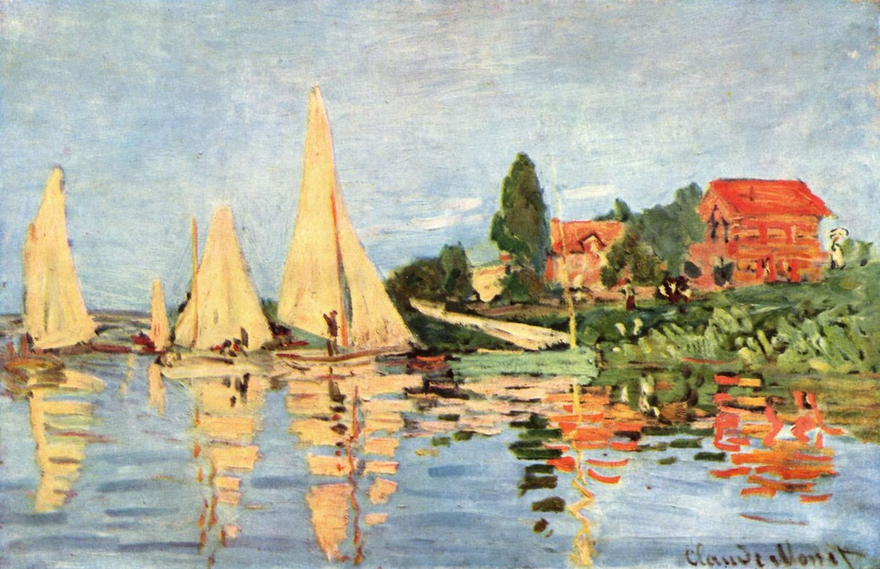 Regatta bij Argenteuil door Claude Monet