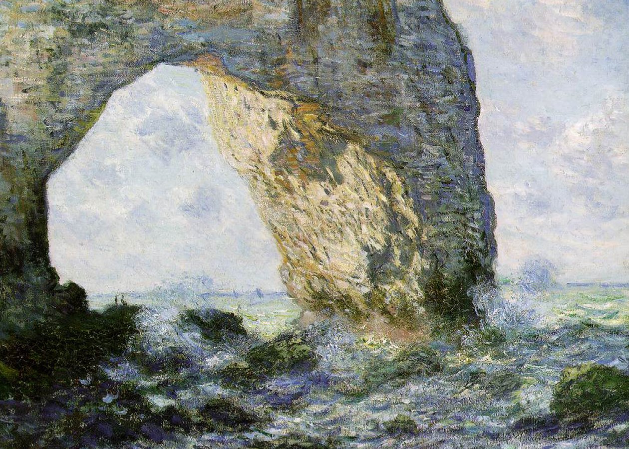 Rotsboog door Claude Monet