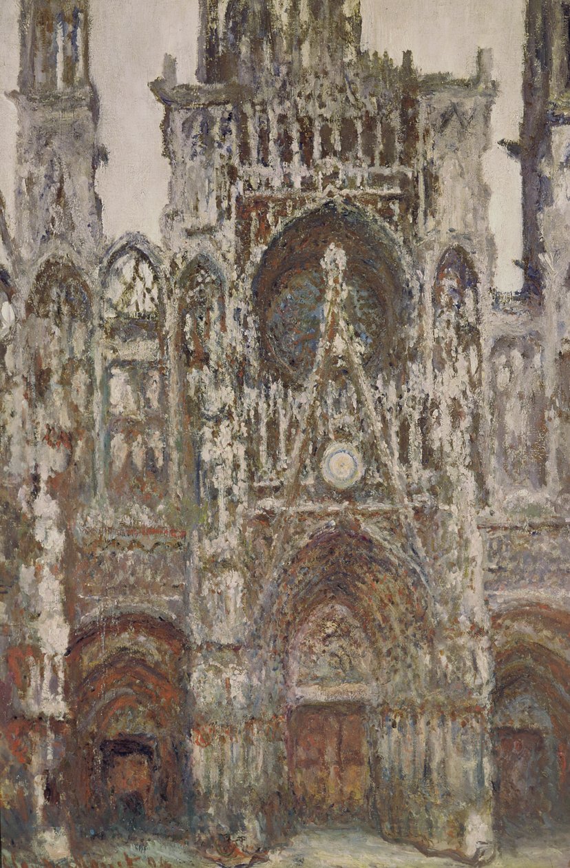 Kathedraal van Rouen, avond, harmonie in bruin, 1894 door Claude Monet