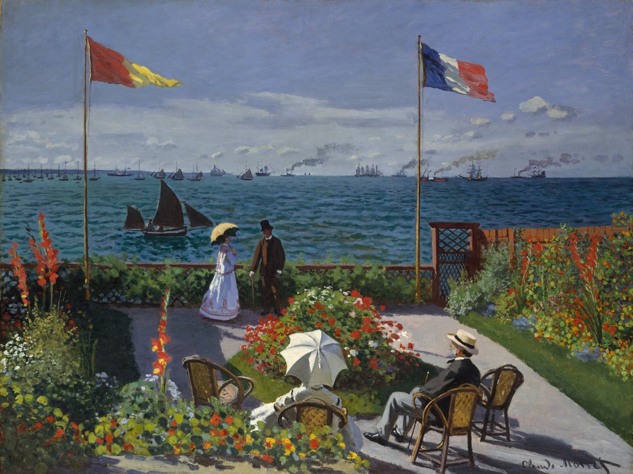 Terras bij Sainte-Adresse door Claude Monet
