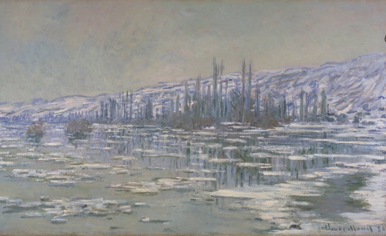 Het Breken van het IJs (La Débâcle of Les Glaçons) door Claude Monet