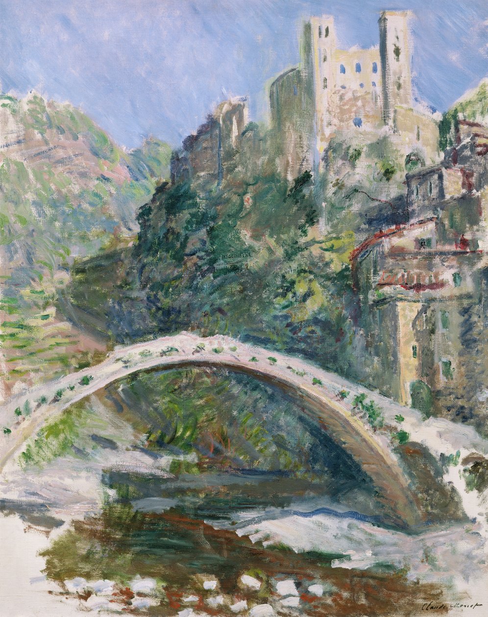 Het Kasteel van Dolceacqua, 1884 door Claude Monet