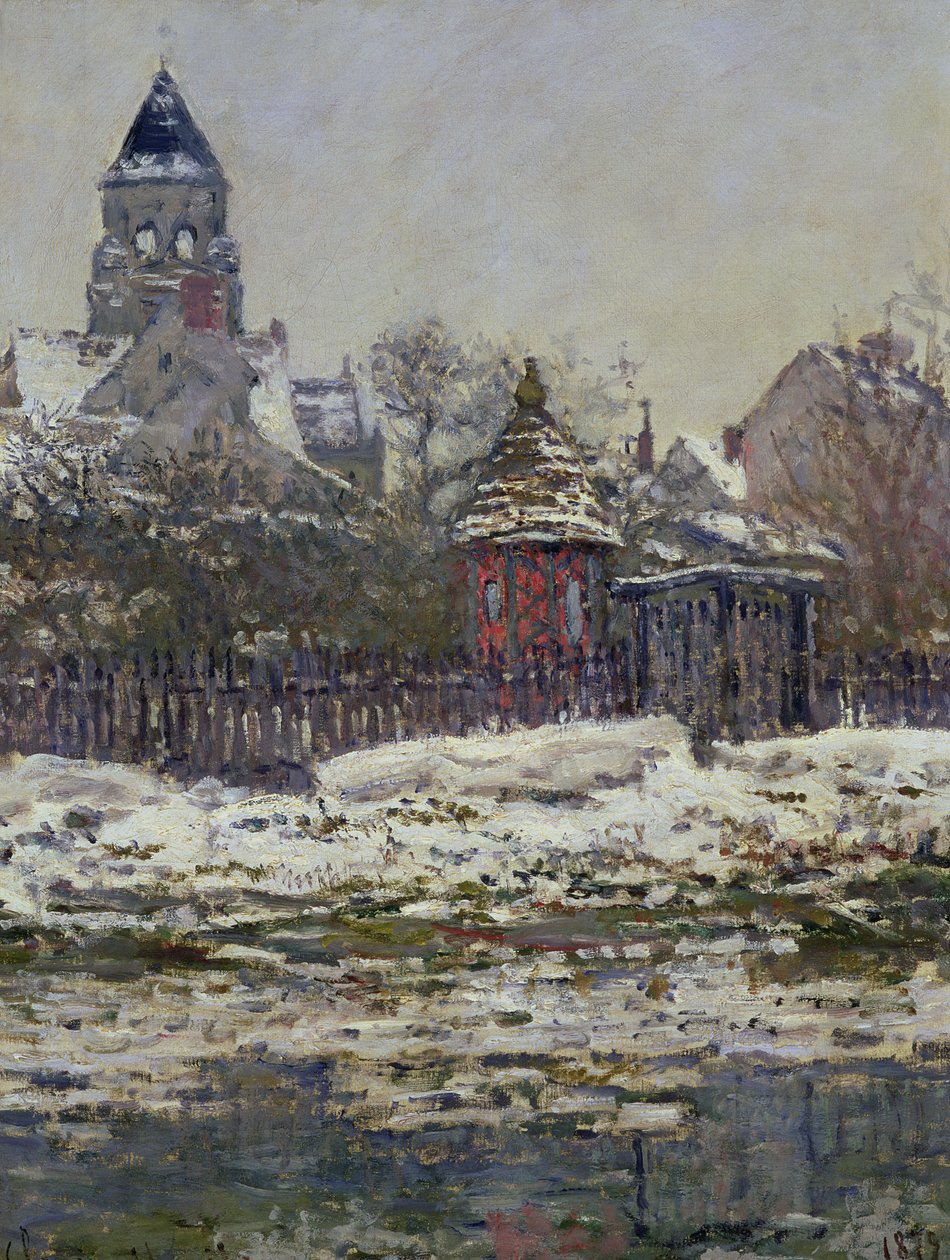 De kerk van Vetheuil, 1879 door Claude Monet